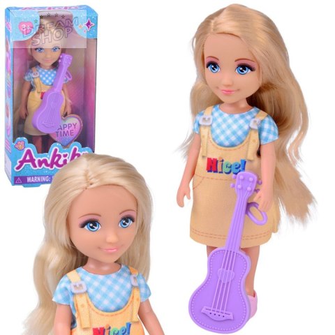 Ankiki Lalka z gitarą - urocza mała muzykalna laleczka 14 cm ZA6008