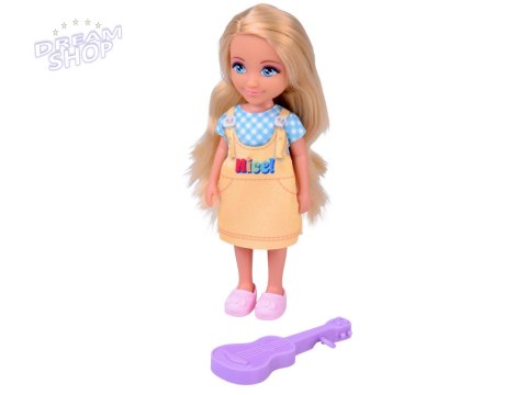 Ankiki Lalka z gitarą - urocza mała muzykalna laleczka 14 cm ZA6008