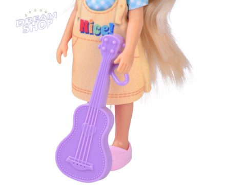 Ankiki Lalka z gitarą - urocza mała muzykalna laleczka 14 cm ZA6008