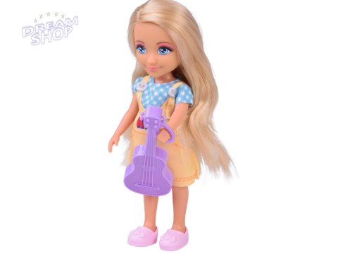 Ankiki Lalka z gitarą - urocza mała muzykalna laleczka 14 cm ZA6008