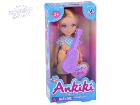 Ankiki Lalka z gitarą - urocza mała muzykalna laleczka 14 cm ZA6008