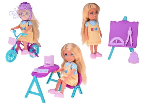 Anlily Duży zestaw RODZINA LALEK Kuchnia i mebelki + szkoła i praca ZA5699