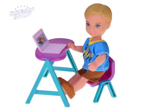 Anlily Duży zestaw RODZINA LALEK Kuchnia i mebelki + szkoła i praca ZA5699