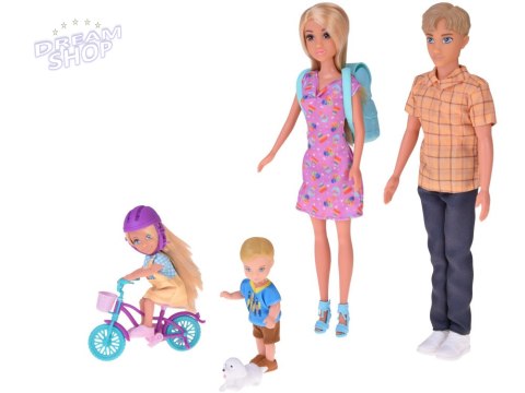 Anlily Duży zestaw RODZINA LALEK Kuchnia i mebelki + szkoła i praca ZA5699