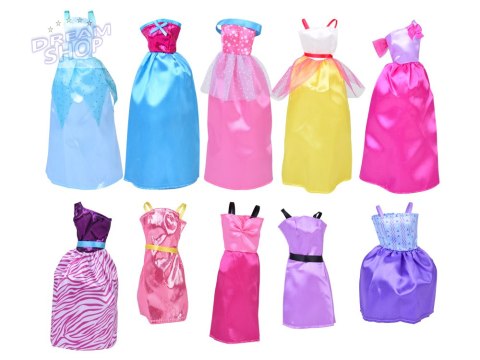 Anlily Lalka MODELKA + duży zestaw 11 sukienek i akcesoriów królewny ZA5695