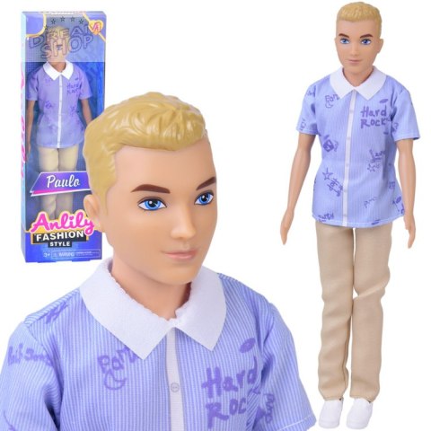 Anlily Lalka chłopak BLONDYN Paulo w koszuli i jasnych spodniach ZA6006 A