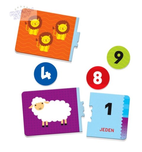 Gra edukacyjna Cyferki Matematyka Uczę się Bawiąc Język Polski Angielski Clementoni 50767