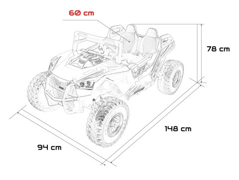 Pojazd Buggy RTR Monster Speed 4x4 Biały