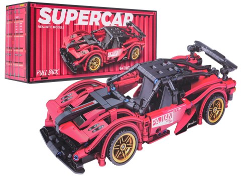 Zestaw Klocków Auto Sportowe Czerwone 482el.