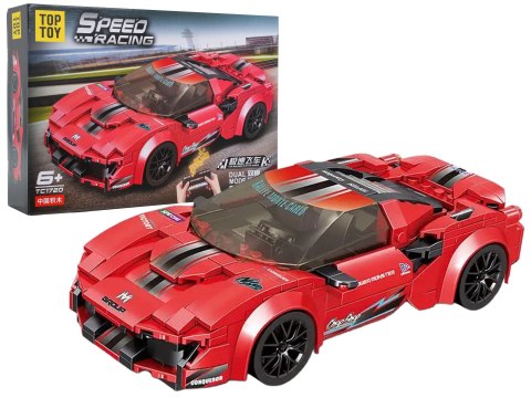 Zestaw Klocków Auto Sportowe Czerwone R/C