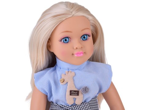 Elegancka Lalka 48 cm z długimi blond włosami - urocza stylizacja ZA5843