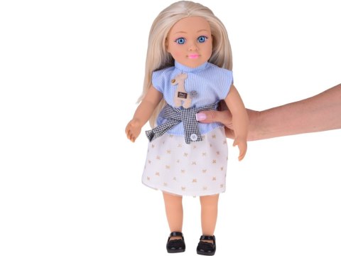 Elegancka Lalka 48 cm z długimi blond włosami - urocza stylizacja ZA5843