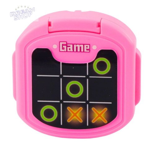 Gra Elektroniczna Kółko i Krzyżyk Tic Tac Toe 9 Trybów Różowa