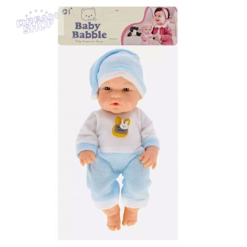 Lalka Bobas W Niebieskiej Piżamce Czapeczka Ruchome Rączki Nóżki 30cm