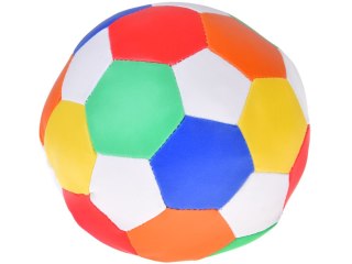 Miękka kolorowa piłka pluszowa ekoskóra 15cm szmacianka ZA5682