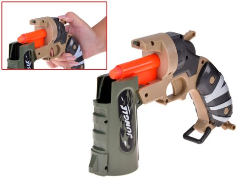 Pistolet na piankowe naboje + puszki zestaw strzelecki dla dzieci ZA5981