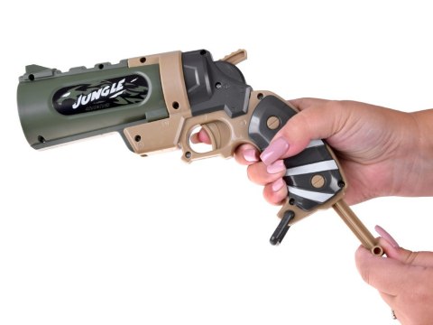 Pistolet na piankowe naboje + puszki zestaw strzelecki dla dzieci ZA5981