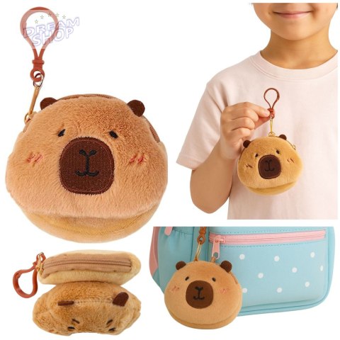 Pluszowy Portfelik Kapibara Brelok Dla Dzieci Brązowy