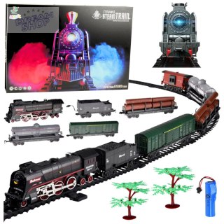 Pociąg Parowy Kolejka 620B Światła Dźwięki Dym 151 cm Torów