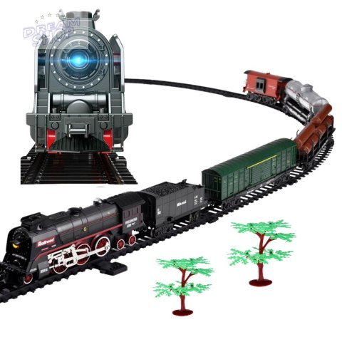 Pociąg Parowy Kolejka 620B Światła Dźwięki Dym 151 cm Torów