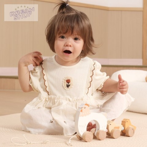 VIGA PolarB Drewniana Kurka z Pisklętami do Ciągnięcia