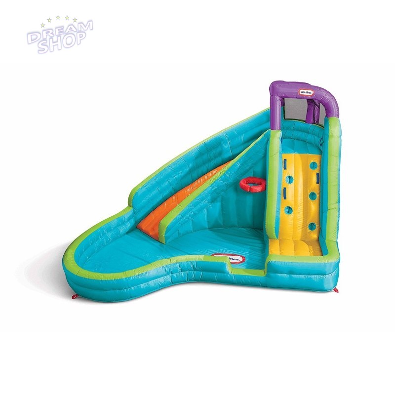 Little Tikes Dmuchany Wodny Plac zabaw Slam 'n' Curve Slide z zakrzywioną zjeżdżalnią i wspinaczką Little Tikes Dmuchany Wodny Plac zabaw Slam 'n' Curve Slide z zakrzywioną zjeżdżalnią i wspinaczką