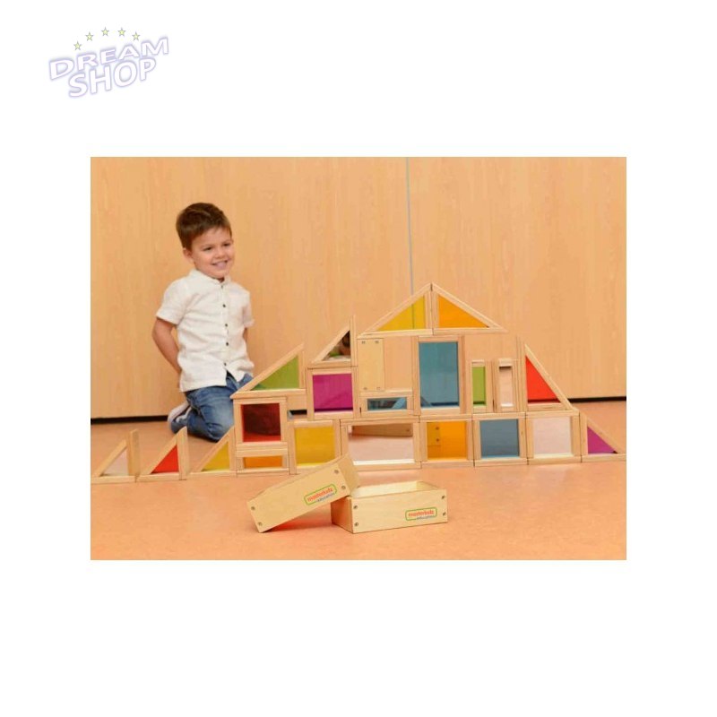 MASTERKIDZ Dewniane Klocki Tęczowe 29 Elem. MASTERKIDZ Dewniane Klocki Tęczowe 29 Elem.