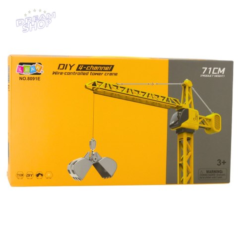 Dźwig Żuraw Budowlany Zdalnie Sterowany RC Przewodowy Obrót 360° 71 cm