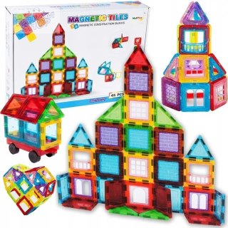 Klocki magnetyczne 3D edukacyjne konstrukcje 45el. układanka dla dzieci