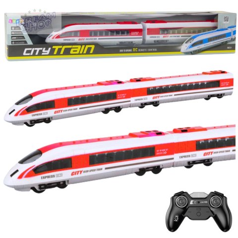 Pociąg Osobowy Zdalnie Sterowany RC Światła Czerwony 65 cm