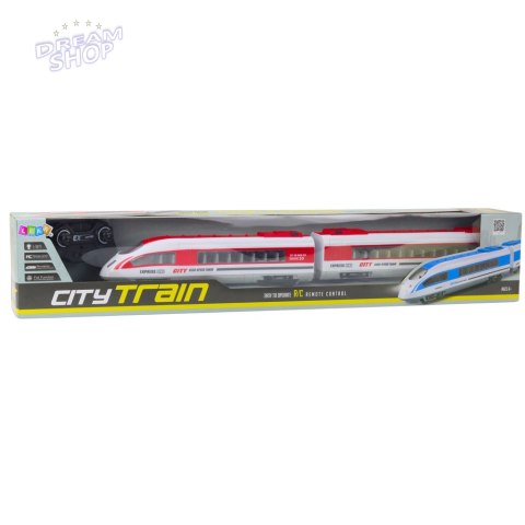 Pociąg Osobowy Zdalnie Sterowany RC Światła Czerwony 65 cm