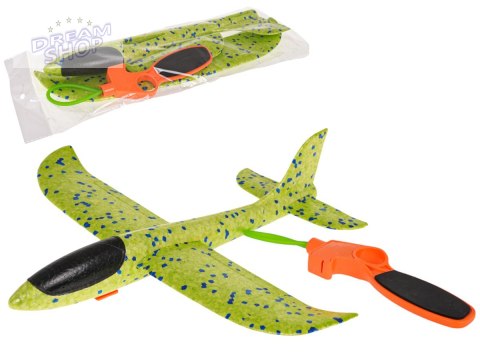 Styropianowy Samolot z Ręczną Wyrzutnią Zielony