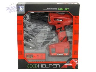 Wiertarka na baterie z zestawem narzędzi