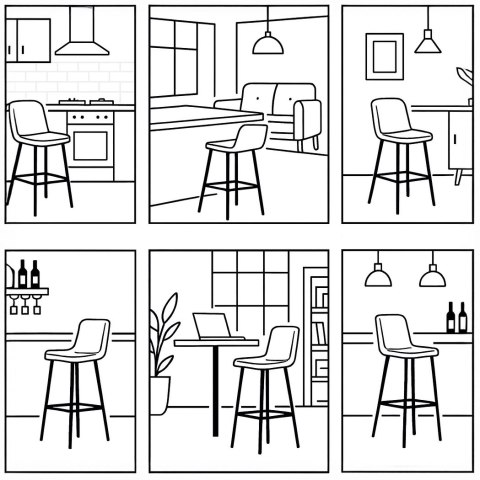 Hoker krzesło barowe metalowe okrągły FLINT RUSTIC loft