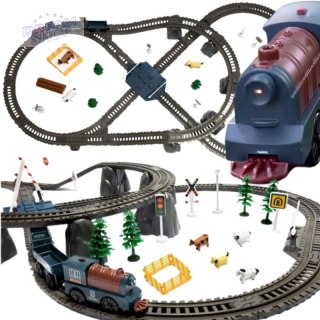 WOOPIE Kolejka Elektryczna Lokomotywa Towarowa Tor XXL 90 el.