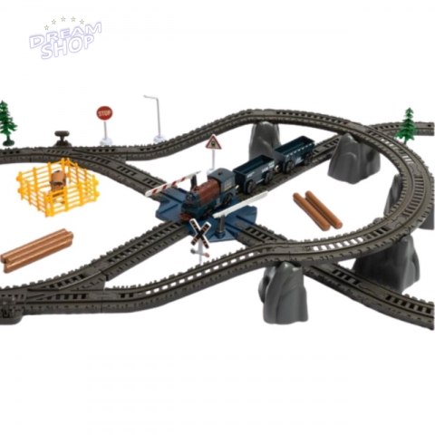 WOOPIE Kolejka Elektryczna Lokomotywa Towarowa Tor XXL 90 el.