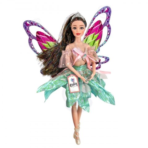 WOOPIE ROYAL Lalka Emi Wróżka z Kolorowymi Skrzydłami i Szczotką do Włosów