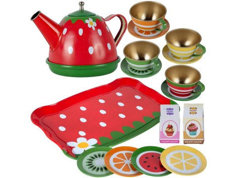 Zestaw Kawowy, do Parzenia Herbaty Kawy Czajnik Filiżanki + Akcesoria 17 el.