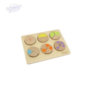 MASTERKIDZ Drewniana Układanka Matematyczna Ułamki