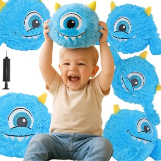 PIŁKA EMOJI 23CM Z RĄCZKAMI NIEBIESKA