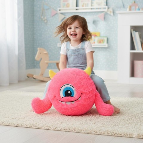 PIŁKA EMOJI 40CM Z RĄCZKAMI RÓŻOWA