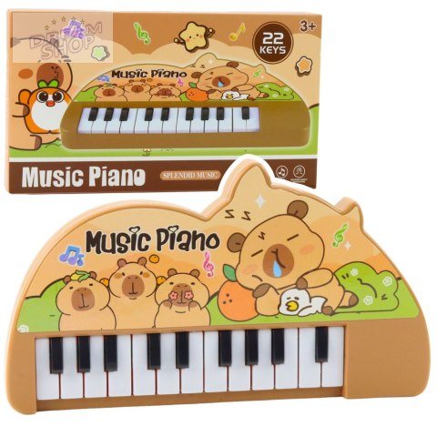 Pianinko Muzyczne Dla Dzieci Kapibara Mini Keyboard 22 Klawisze