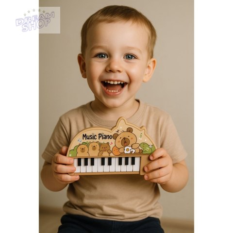 Pianinko Muzyczne Dla Dzieci Kapibara Mini Keyboard 22 Klawisze