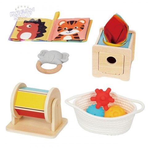 WOOPIE GREEN Box Pudełko XXL Montessori Edukacyjne 6w1 Sensoryczne 5-6 Mies