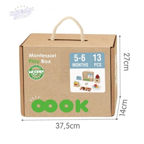 WOOPIE GREEN Box Pudełko XXL Montessori Edukacyjne 6w1 Sensoryczne 5-6 Mies