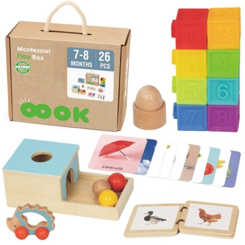 WOOPIE GREEN Box Pudełko XXL Montessori Edukacyjne 6w1 Sensoryczne 7-8 Mies