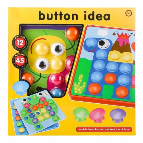 Mozaika Montessori guzikowa dla malucha układanka trening rączki