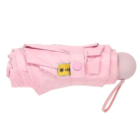 Parasolka Kieszonkowa Składana z Ochroną UV UPF 50+ Etui Różowa 90 cm
