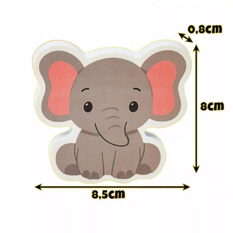 Piankowe zwierzątka do wanny zabawka edukacyjna 12 el. z organizatorem