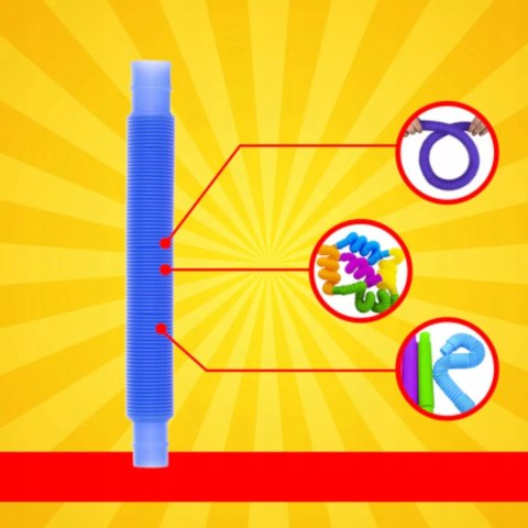 Terapeutyczna zabawka edukacyjna relaksująca Rurki Sensoryczne 10 sztuk